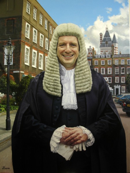 oil painting of andrew A QC